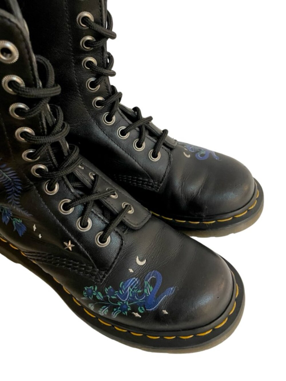 Dr. Martens 1460 Pascal Celestial Snake Floral Leather Boots US 6 EU 37 - Picture 16 of 17